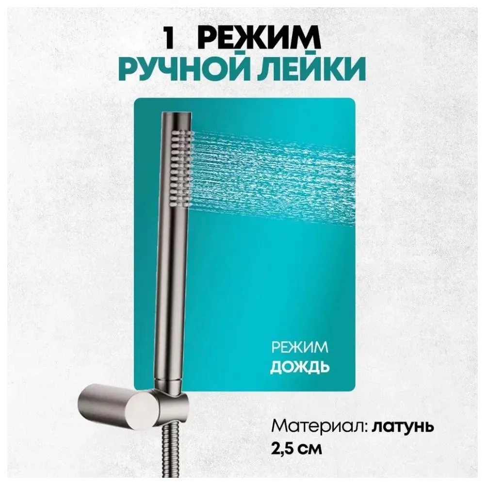 Душевая система встраиваемая Grocenberg GB5099BG-1, графит