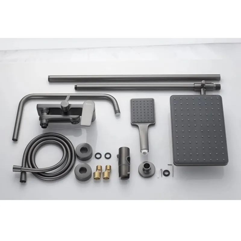 Душевая система Knotlor KN-62/GM, вороненая сталь