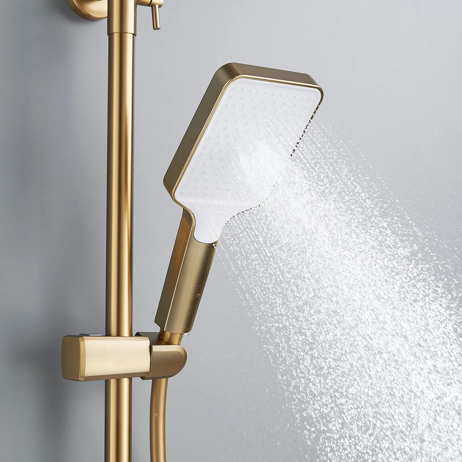 Душевая система Shevanik S4536G, золотой сатин