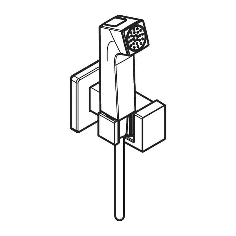 Гигиенический душ Hansgrohe E 1 jet EcoSmart+ со смесителем (внешняя часть), хром 29233000