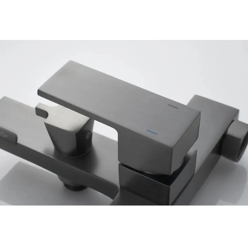 Смеситель для ванны Knotlor KN-22/GM, вороненая сталь