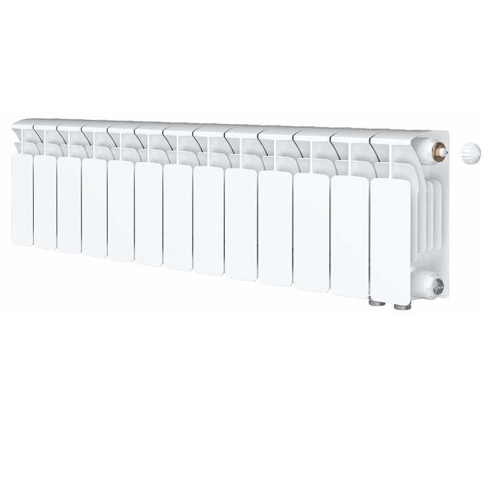 Биметаллический радиатор Rifar Base Ventil 200, 12 секций, с нижним правым подключением