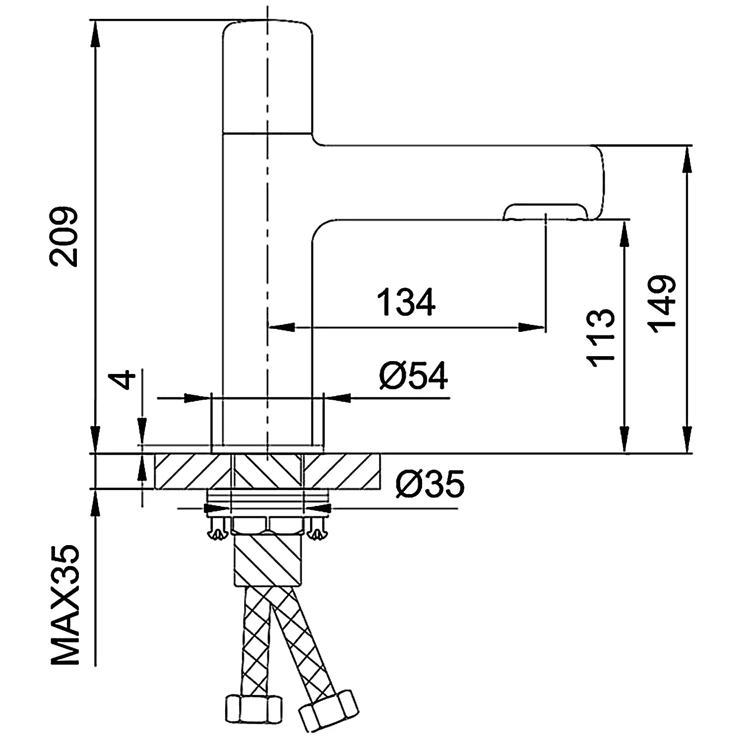 Смеситель для раковины Gappo G1052-88, белый/хром