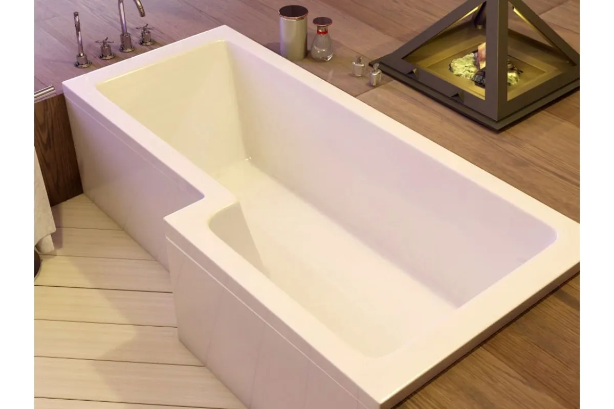 Ванна акриловая левосторонняя Vayer Options Гл000023294, 165x85