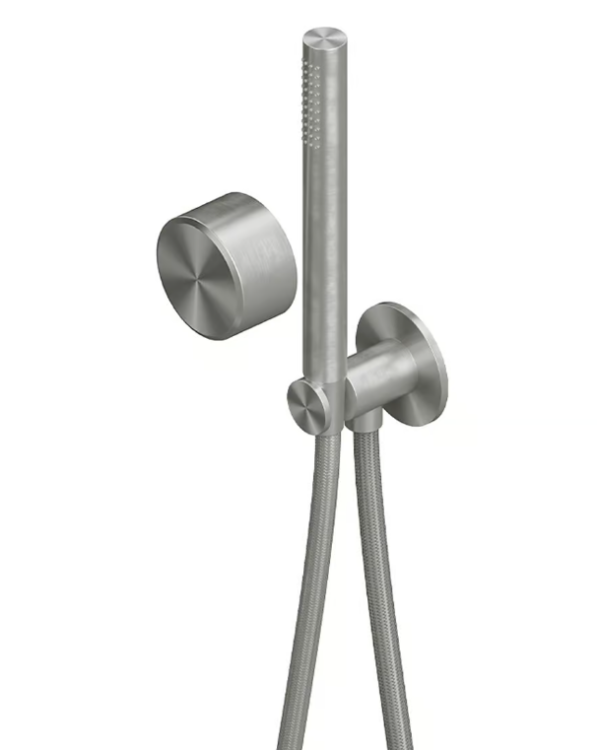 Смеситель для душа Quadro design Stereo, на 1 потребитель, сталь брашированная (16 58 AS)