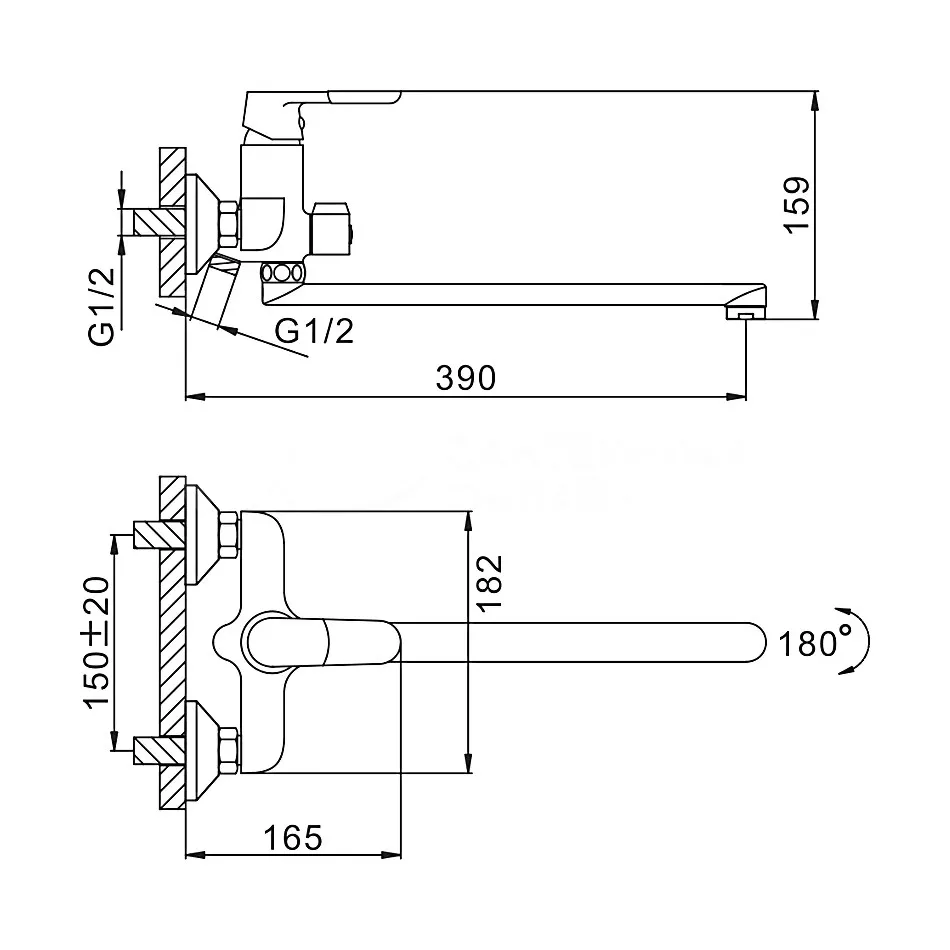Смеситель для ванны FRAP F2234, белый