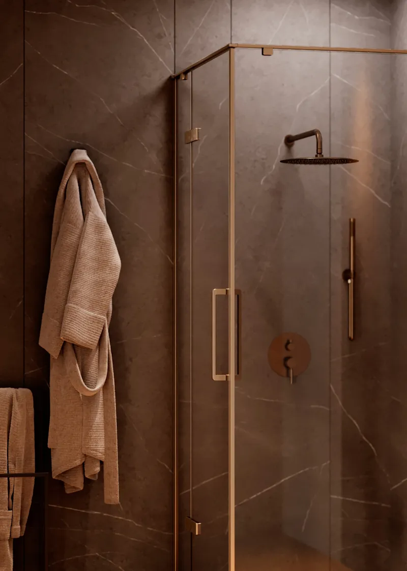 Душевая система встраиваемая Knotlor SS-26/RB, бронза