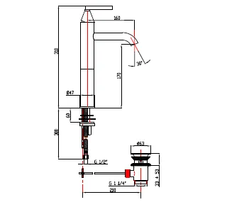 Смеситель для раковины Nicolazzi Flag, Antique Gold (4882 AG 91)