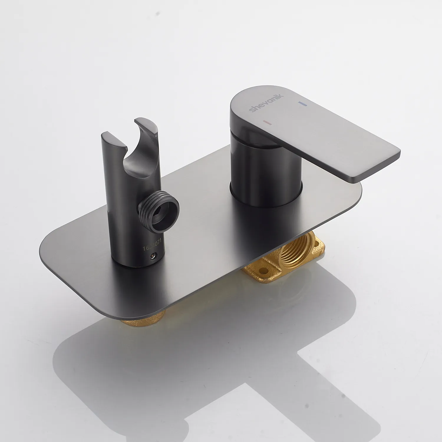 Гигиенический душ со смесителем Shevanik S4105T, оружейная сталь