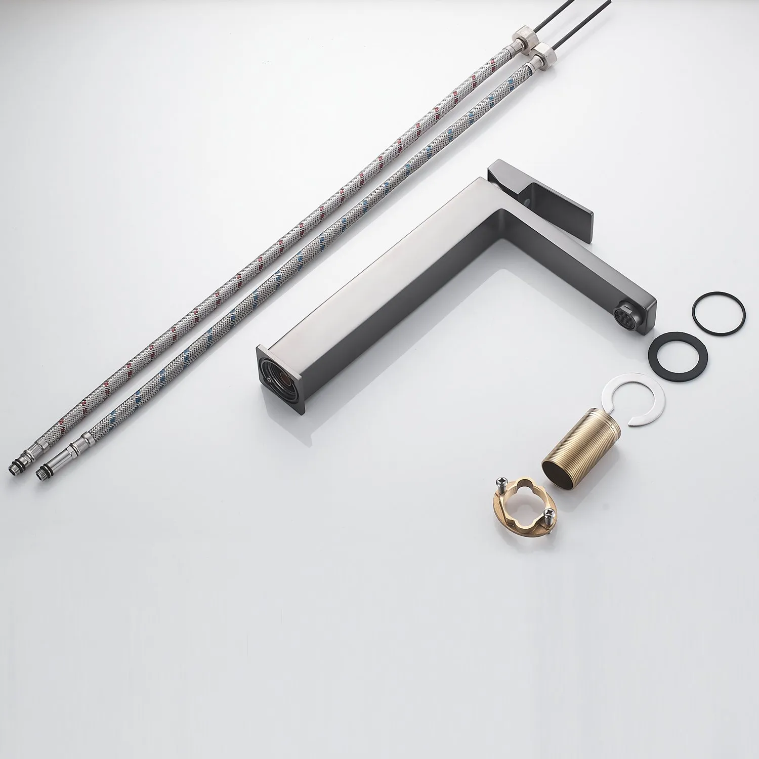 Смеситель для раковины Shevanik S9611T, оружейная сталь