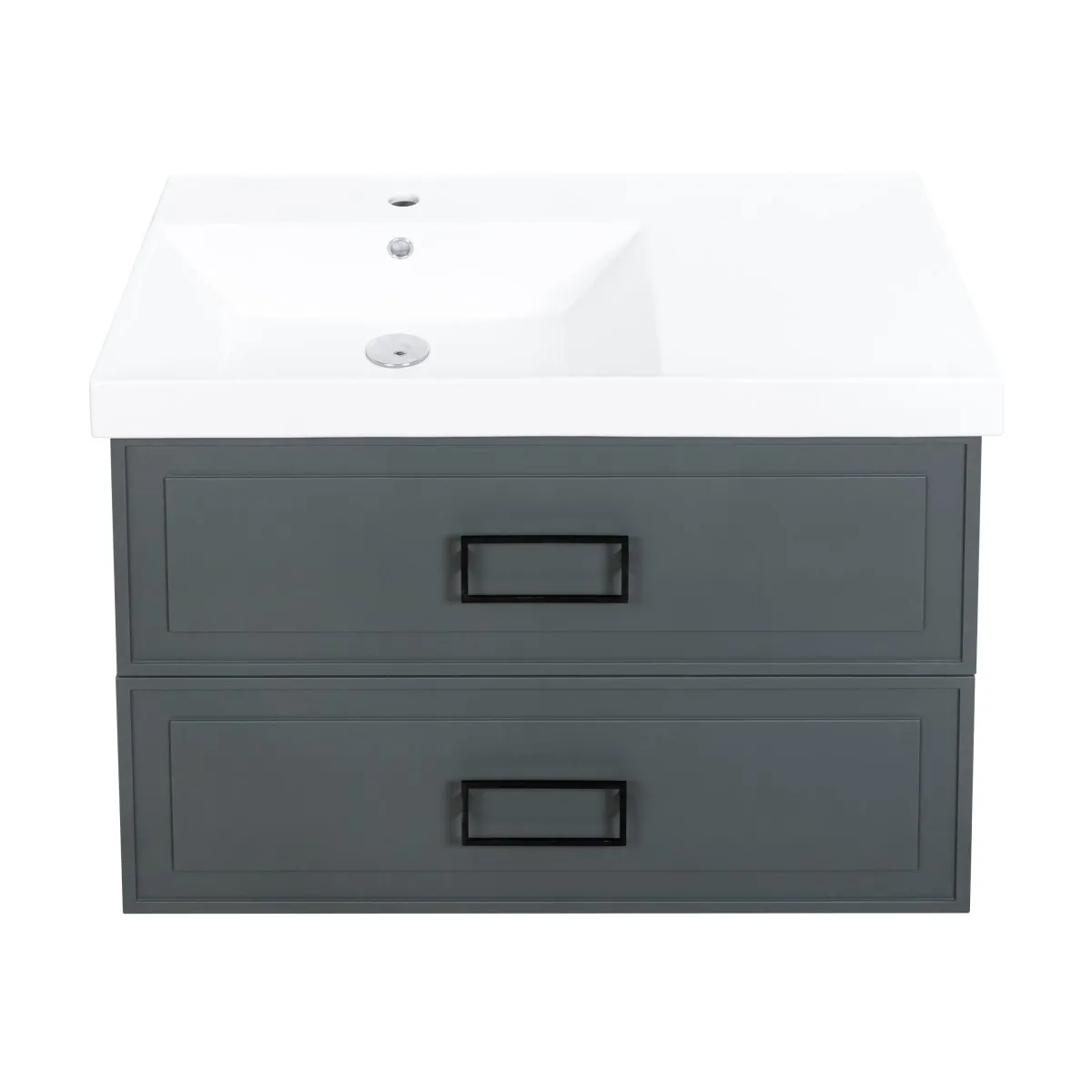 Тумба под раковину подвесная La Fenice Cubo TWIN FNC-01-CUB-G-90-2, серо-зеленая