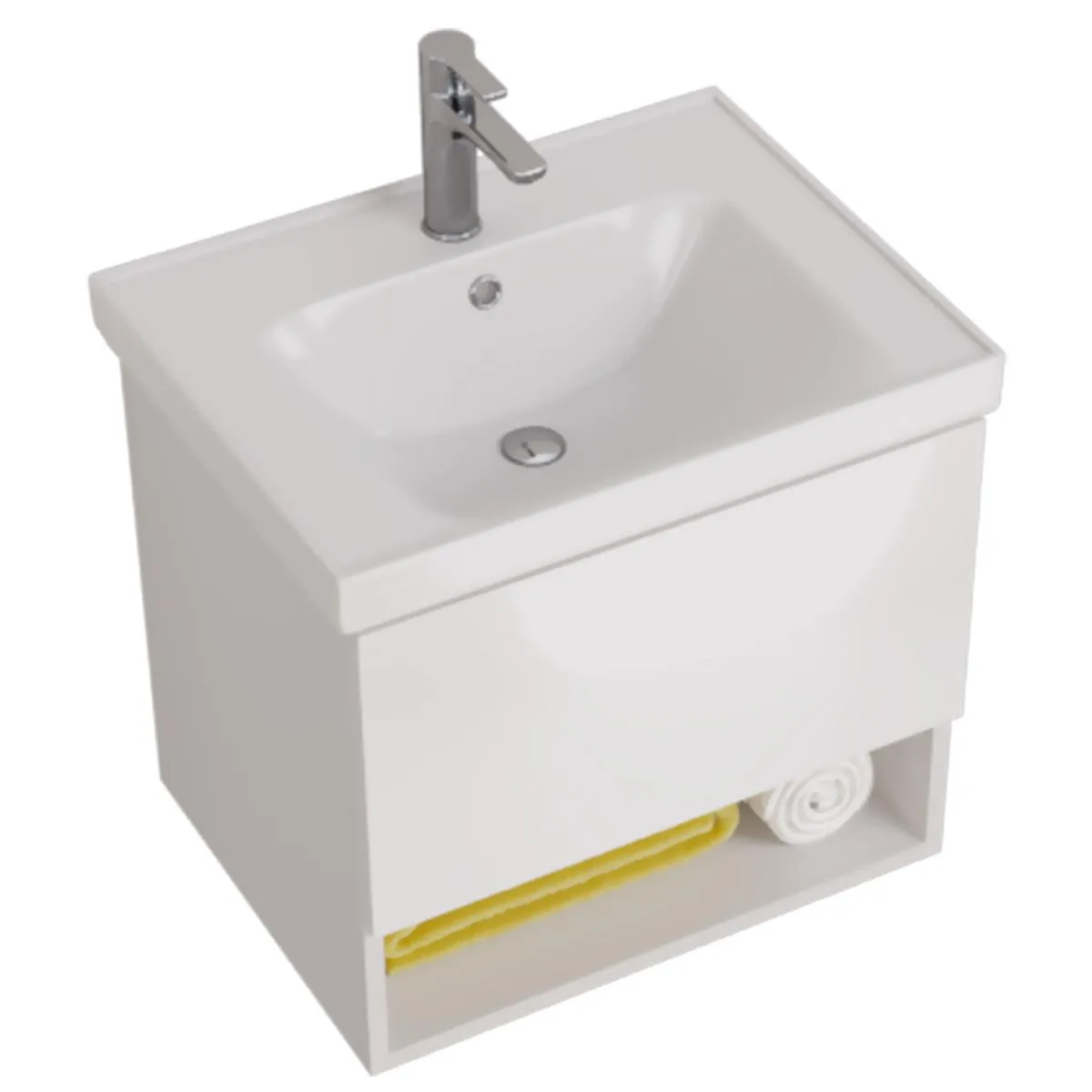 Тумба под раковину подвесная Dreja Perfecto 60 см, белый