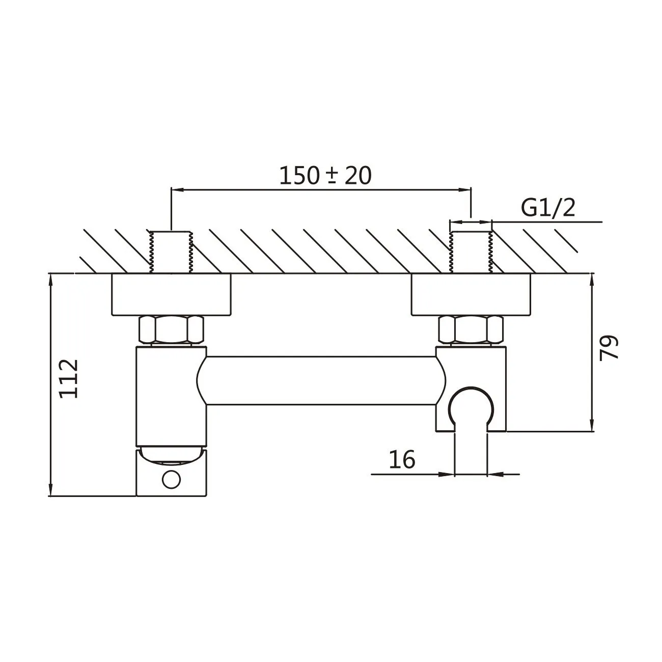 Гигиенический душ со смесителем Raffine F207H, черный