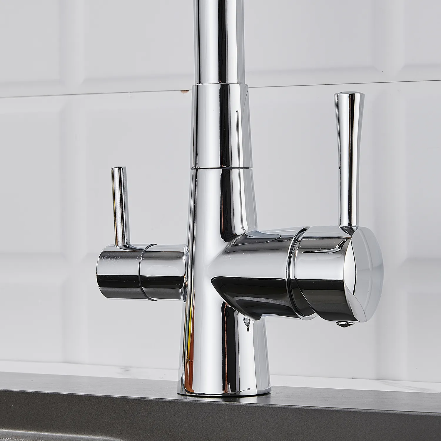 Смеситель для кухни с подключением фильтра Shevanik S528, хром