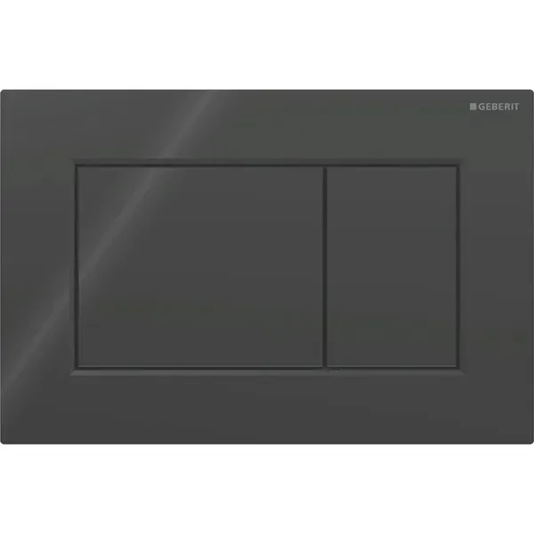 115.660.DW.1 Смывная клавиша Geberit Sigma01 для двойного смыва, квадратная: Пластик/Чёрный
