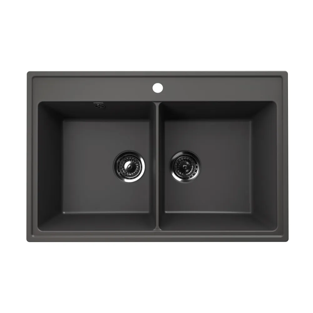 Кухонная мойка Ulgran Quartz Ruma 780-09, мокрый асфальт