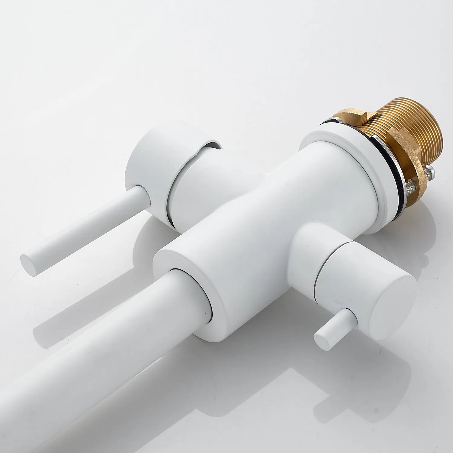 Смеситель для кухни с подключением фильтра воды Raffine F118C, белый