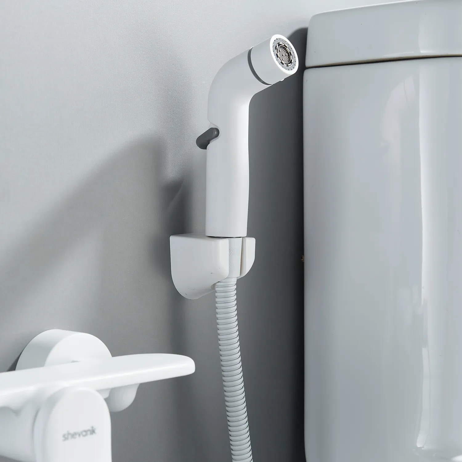 Гигиенический душ со смесителем Shevanik S4705C-1, белый