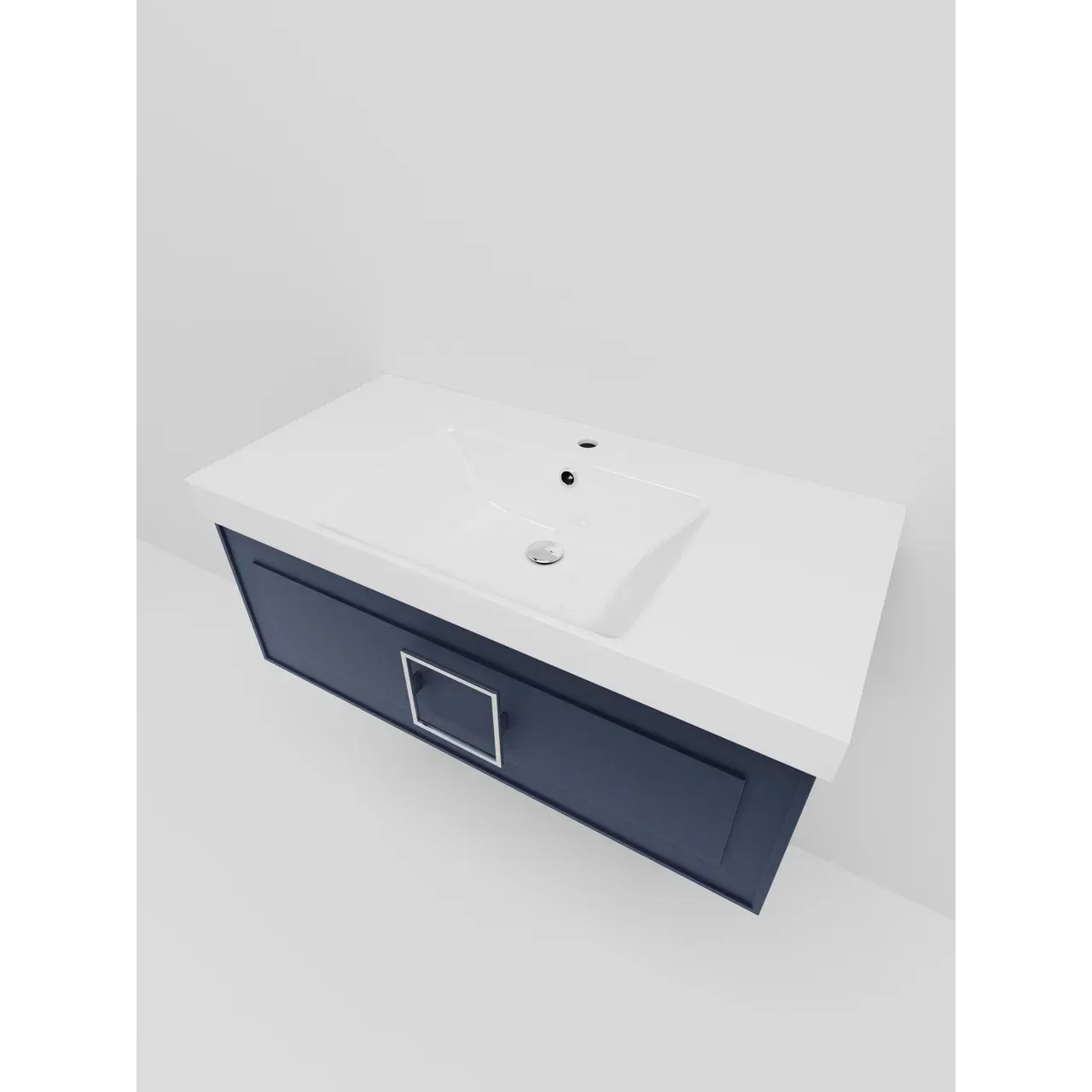 Тумба под раковину подвесная La Fenice Cubo FNC-01-CUB-BG-100, синяя