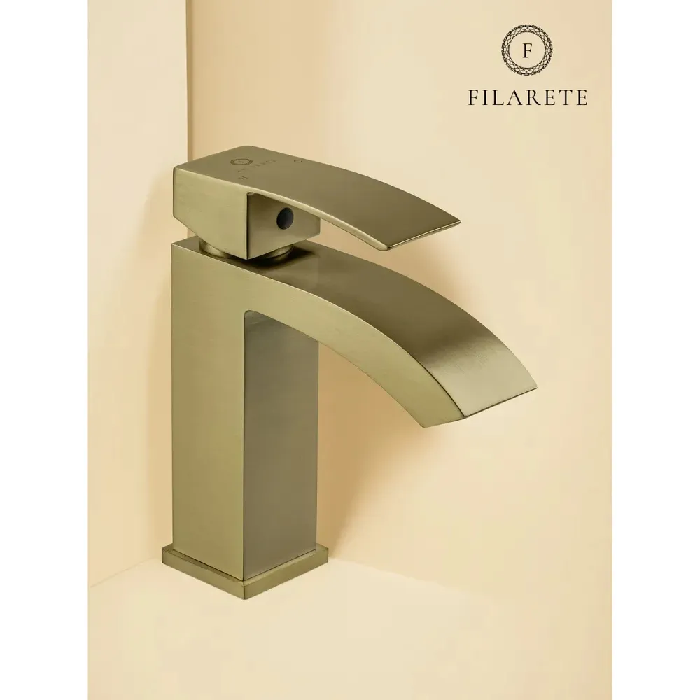Смеситель для раковины FILARETE Waterfall FL5010MG, матовое золото
