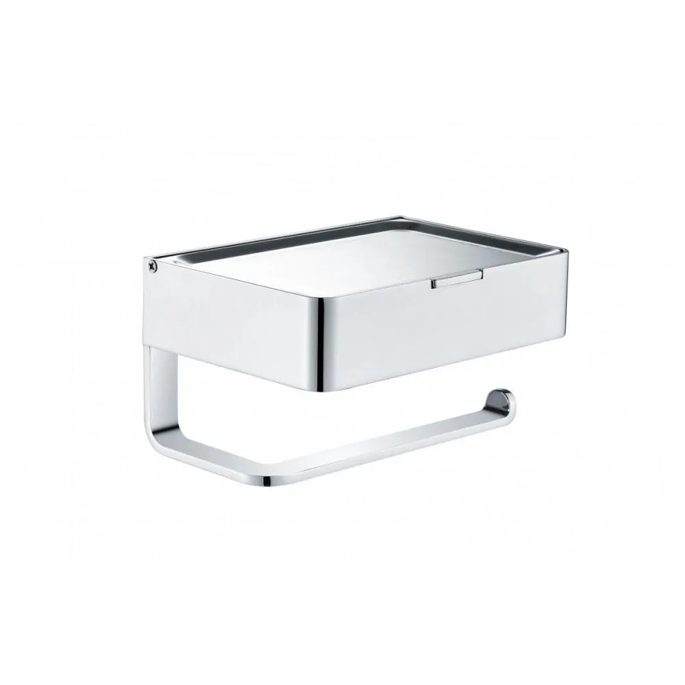 Держатель для туалетной бумаги с полочкой Grocenberg AC0050CR, хром