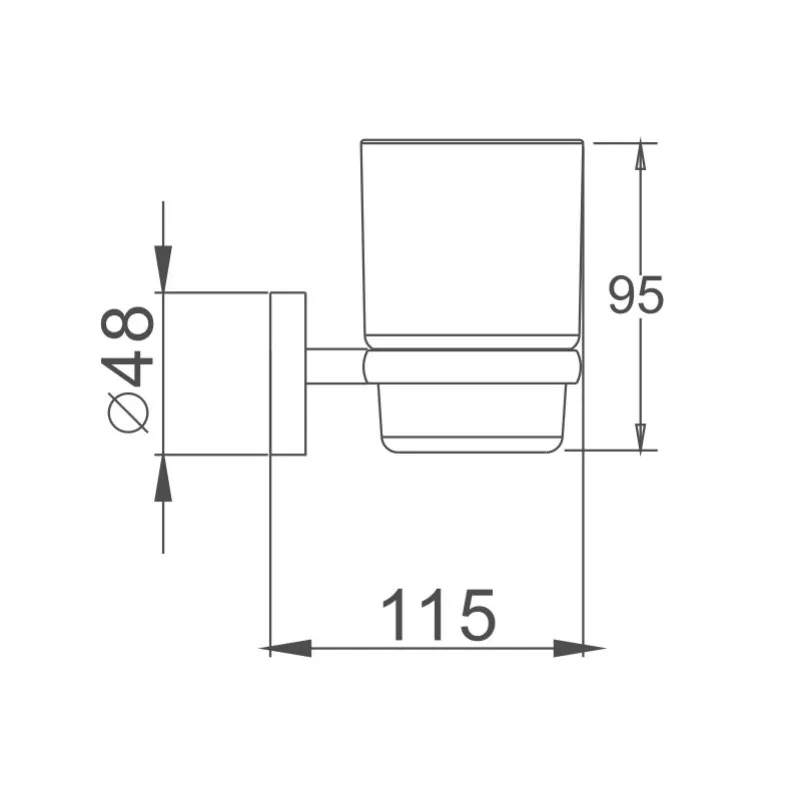 Стакан для ванной комнаты D-Lin D210100, хром