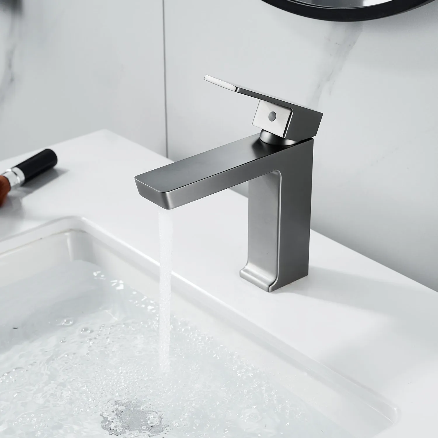 Смеситель для раковины Rose R1801T-1, оружейная сталь