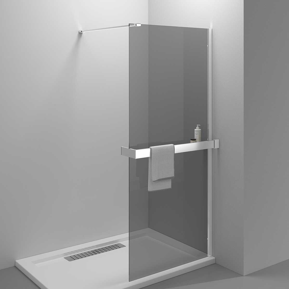Душевая перегородка Vincea Walk-In HR (VSW-4HR900CG) 900х2000 мм, хром, стекло тонированное