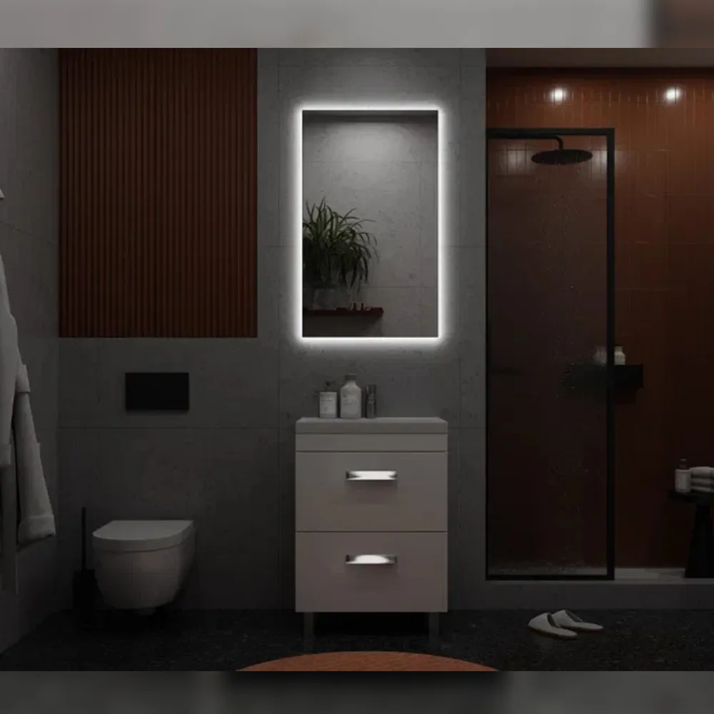 Тумба с раковиной напольная Velvex Orlando tn.ORL.CLA.60.2Y белый матовый, 60 см