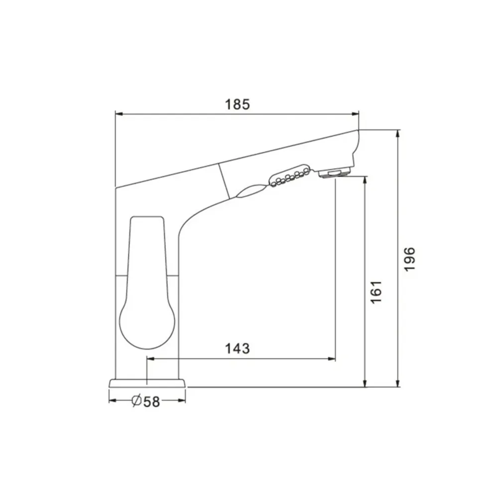 Смеситель для раковины D-Lin D158374-A, черный