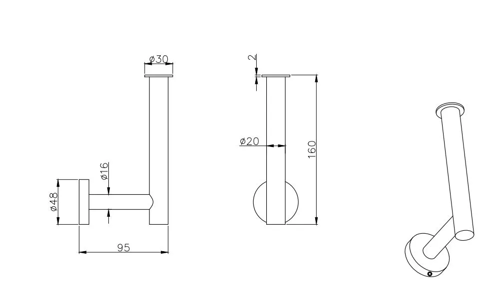 Бумагодержатель для запасного рулона AQUATEK ВЕГА AQ4007CR