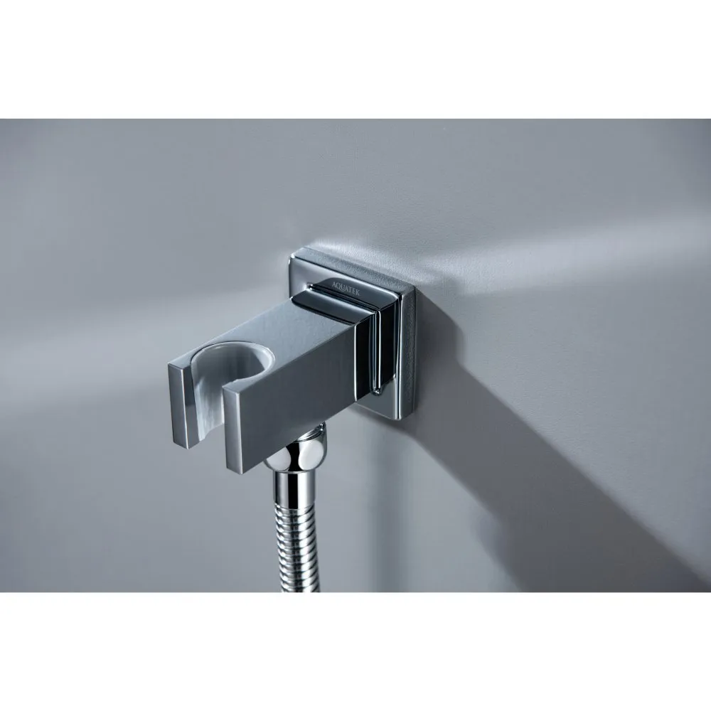 Шланговое подсоединение AQUATEK, с держателем, хром AQ2463CR