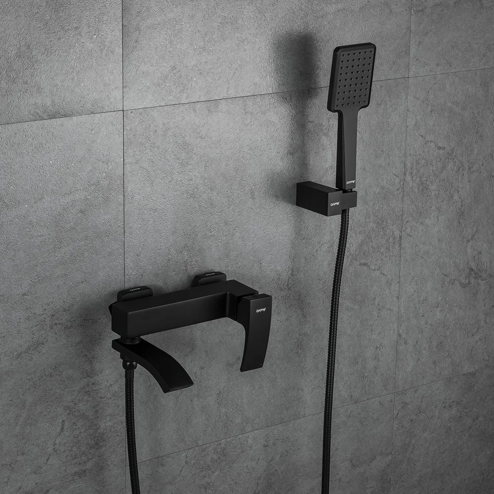 Смеситель для ванны GAPPO G3207-6, черный