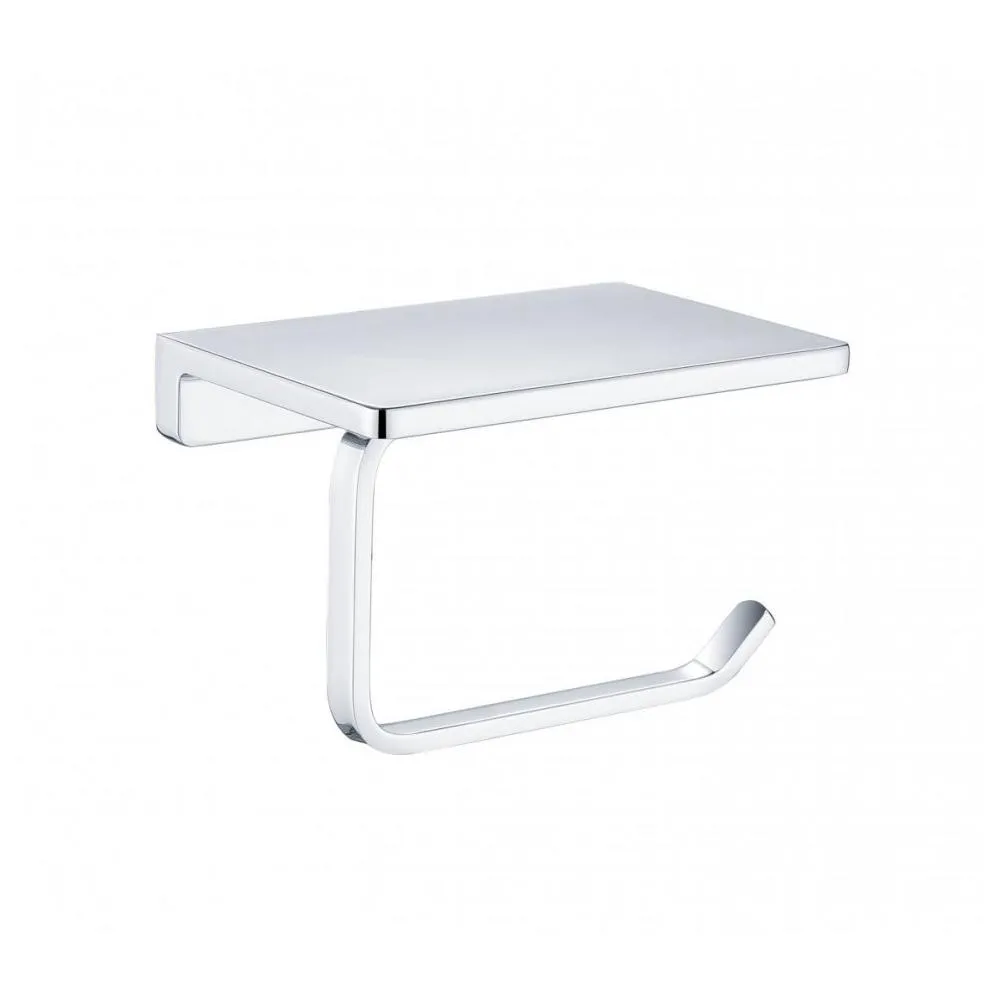 Держатель для туалетной бумаги с полочкой Grocenberg AC0027CR, хром