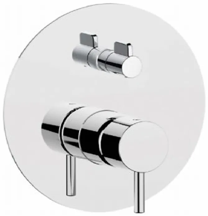 Смеситель для душа Cisal Less New, на 2 потребителя, золото брашированное/шлифованное (Brushed Gold) (LN0023002W)