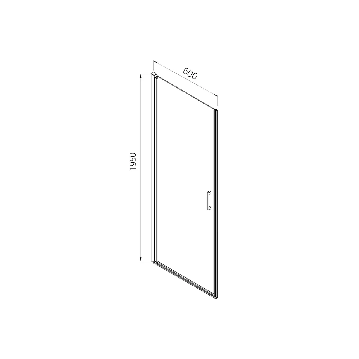 Душевая дверь Vincea Alpha (VDP-3AL600CLG) 600х1950 мм, брашированное золото, стекло прозрачное