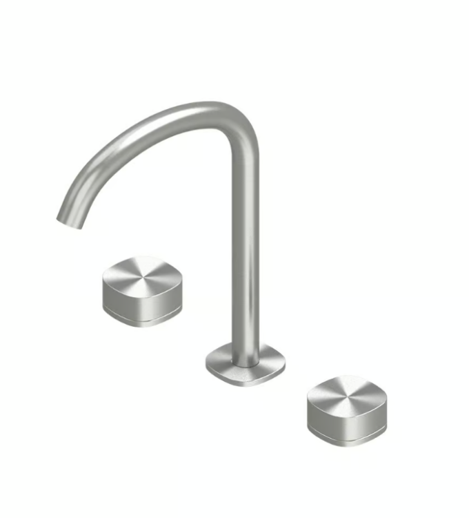 Смеситель для раковины Quadro design SUPER, сталь брашированная (22 32V AS)