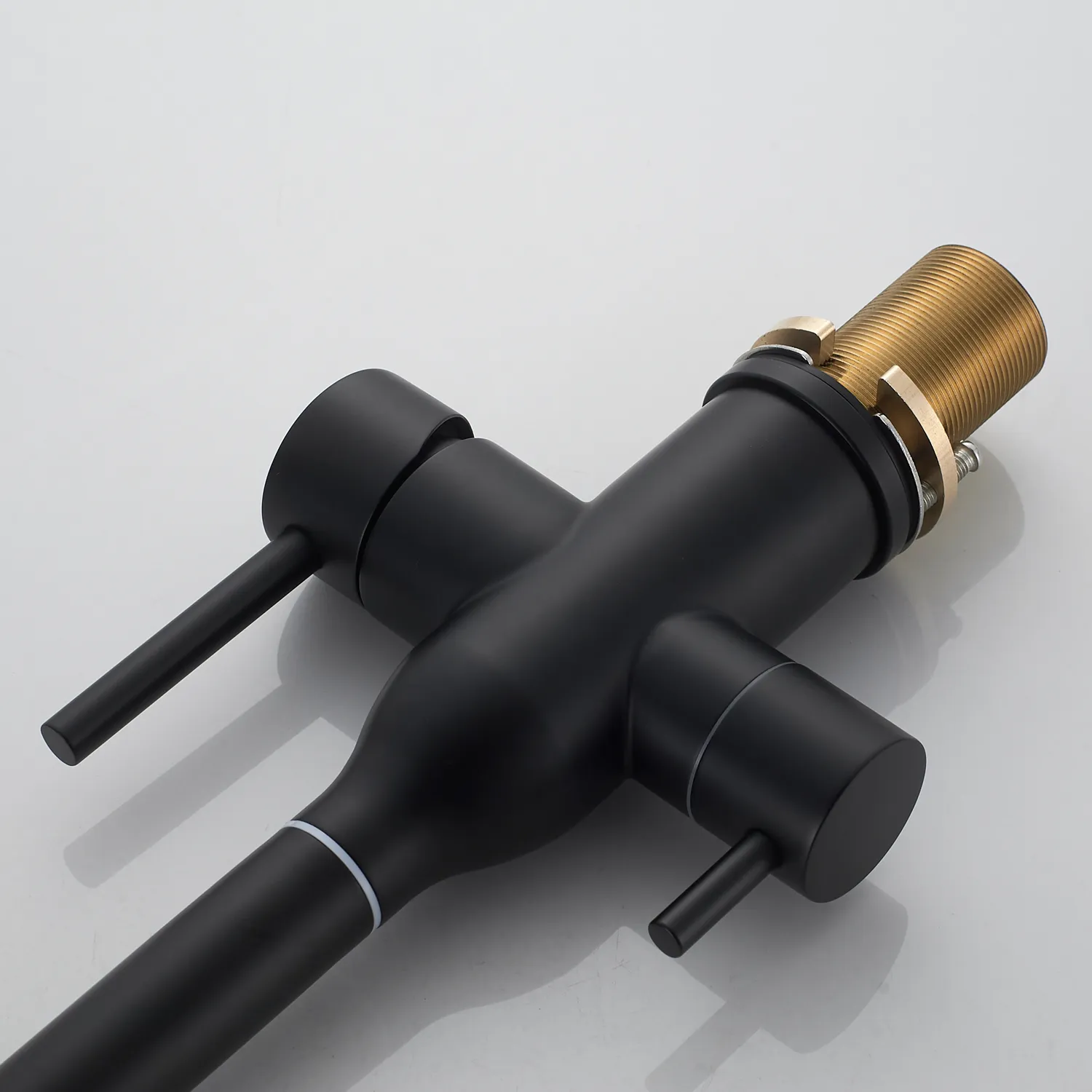 Смеситель для кухни с подключением фильтра Shevanik S248H, черный