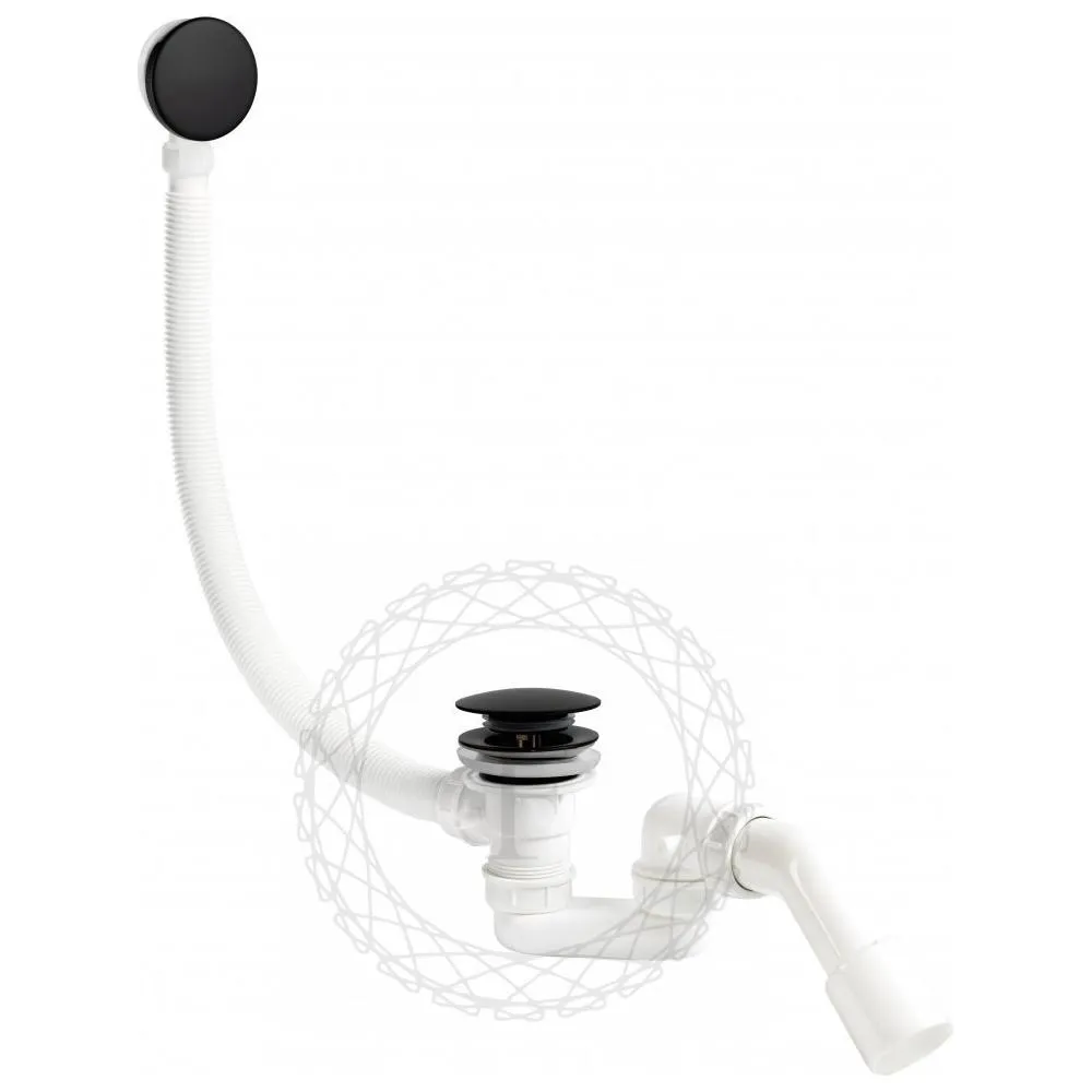 Слив-перелив (автомат, 90 см.) FILARETE FL90BL, черный