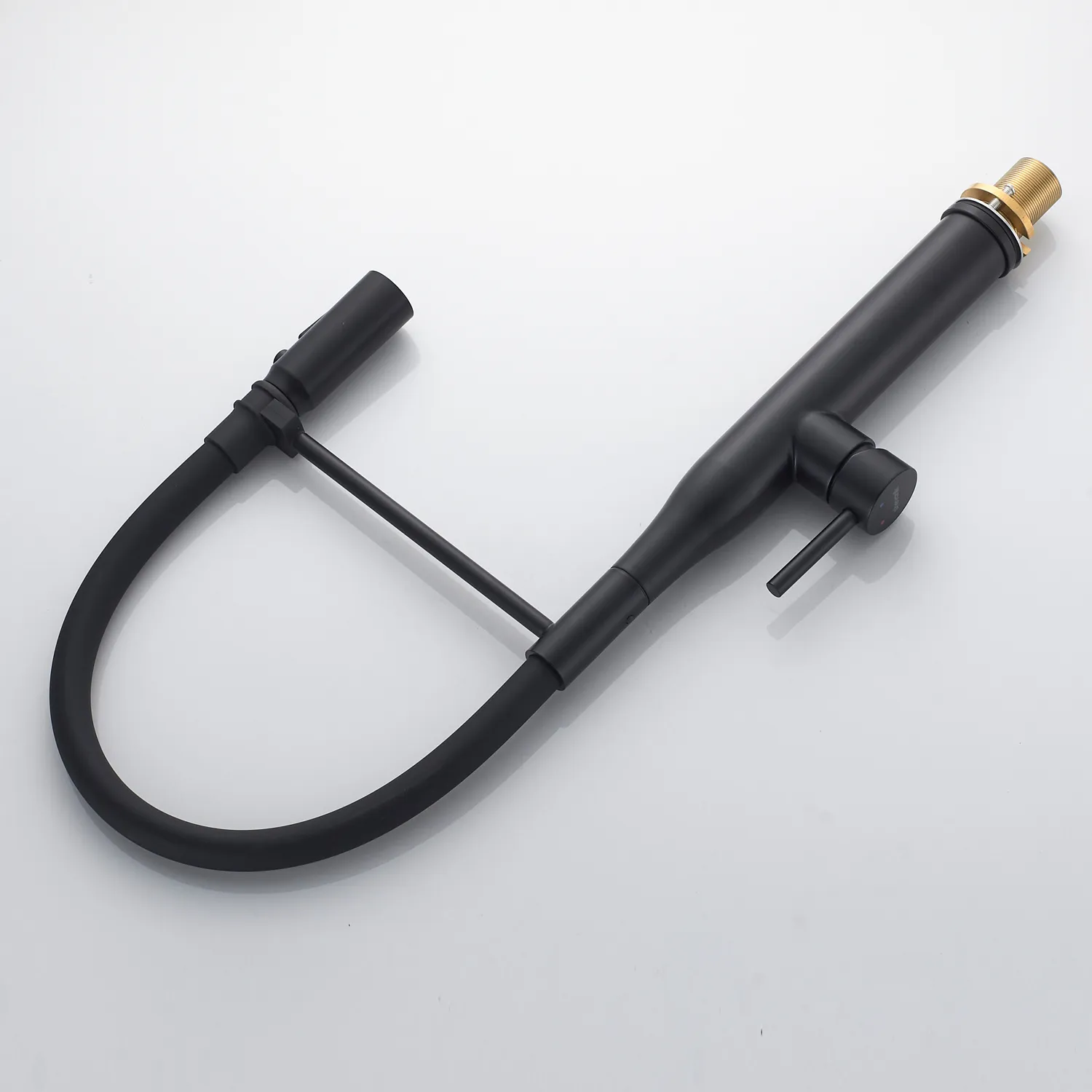 Смеситель для кухни с гибким изливом и режимом "душ" Shevanik S123H-3, черный