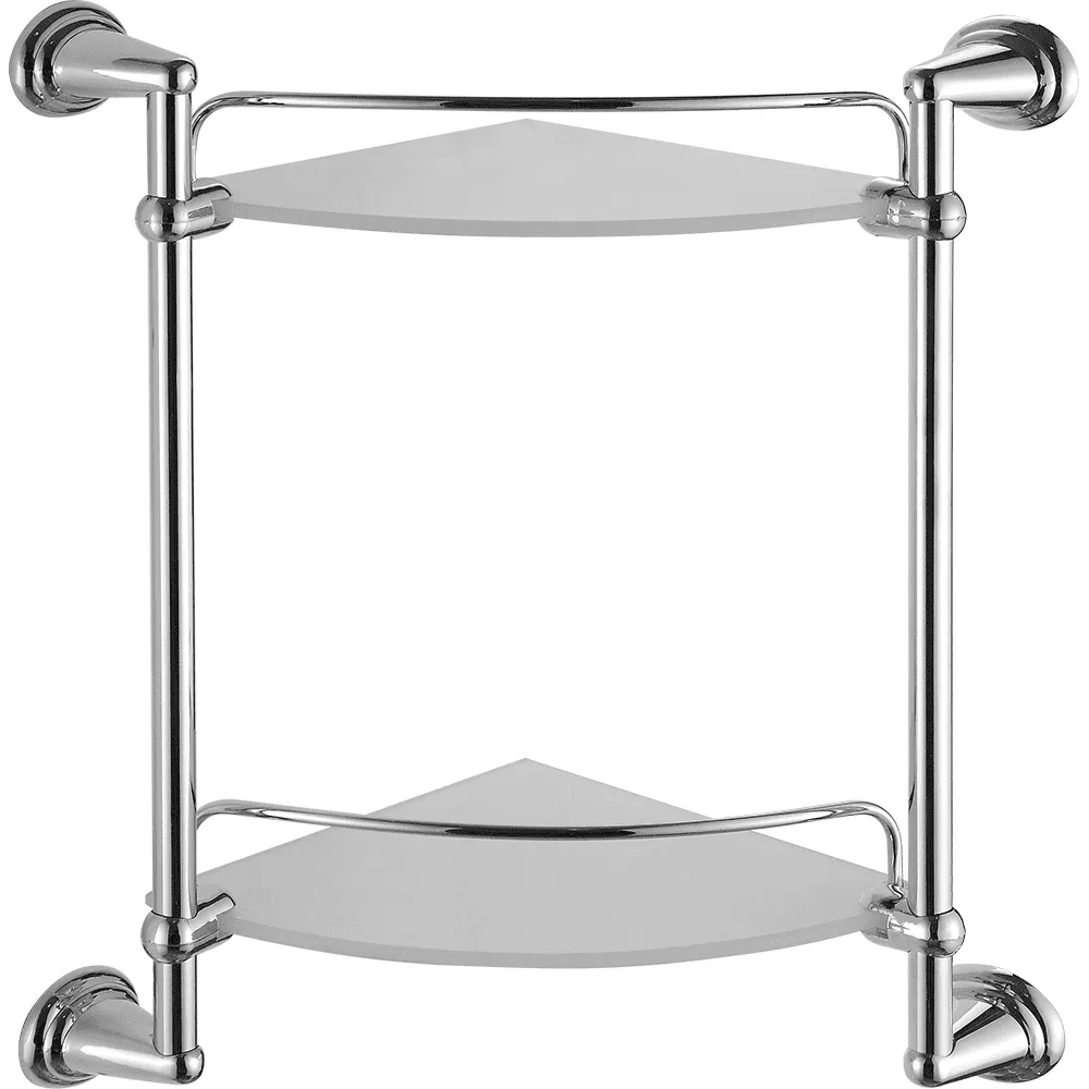 Полка стеклянная угловая FASHUN A1507-2, хром