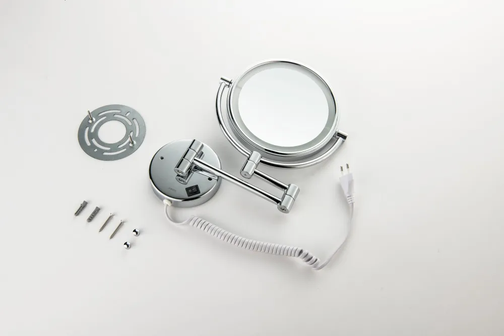 AQ4915CR зеркало косметическое настенное с подсветкой 5х
