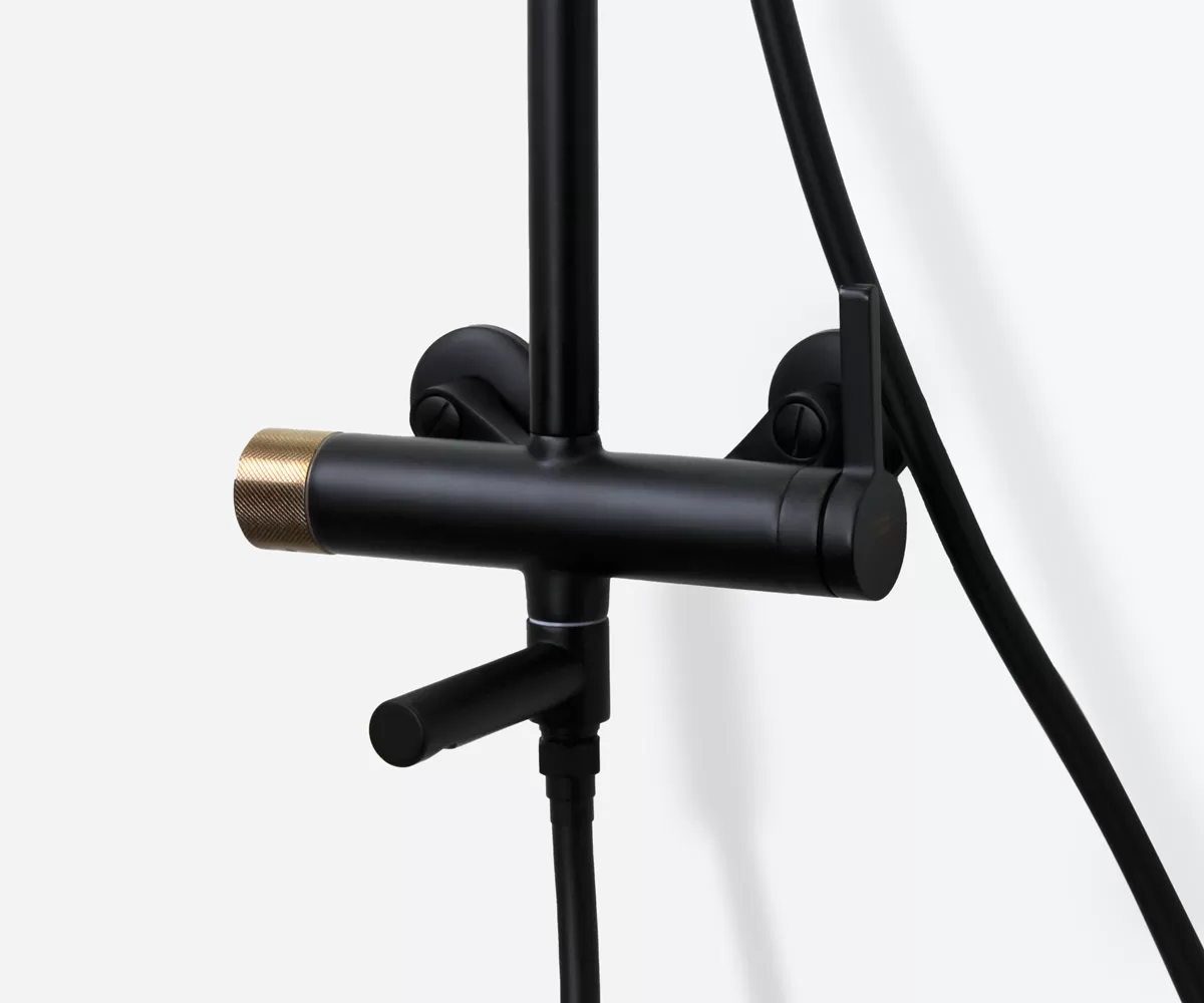 Комплект для ванны и душа AVANGARDE черный, розовое золото (2039RGB)