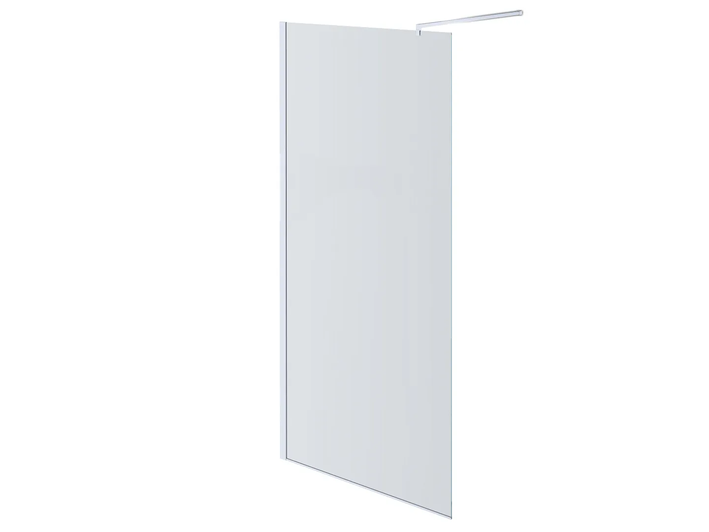 AQ WIW 11020CH Душевая перегородка Walk in с держателем 1100x2000 профиль хром, стекло прозрачное