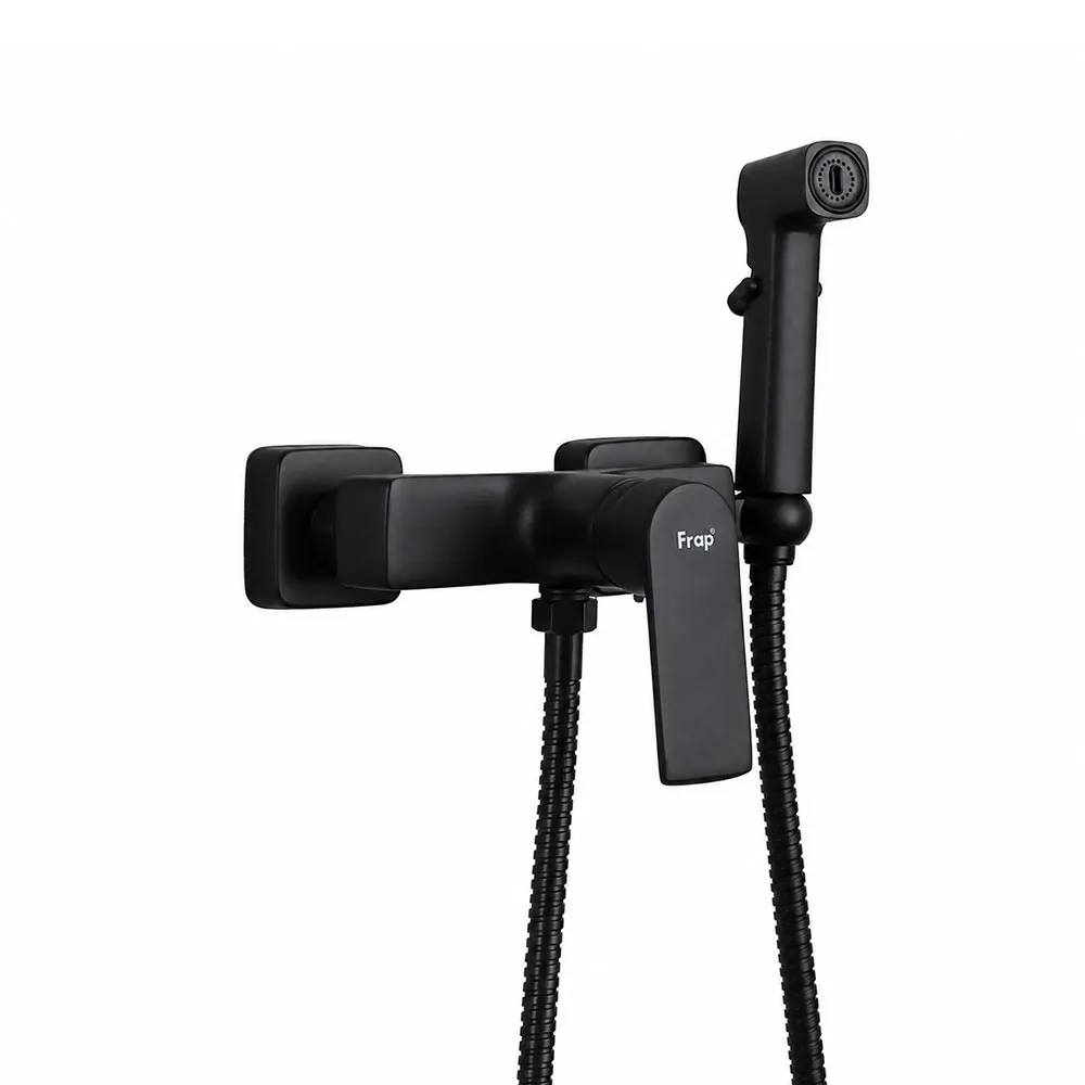 Гигиенический душ со смесителем FRAP F2071-6, черный