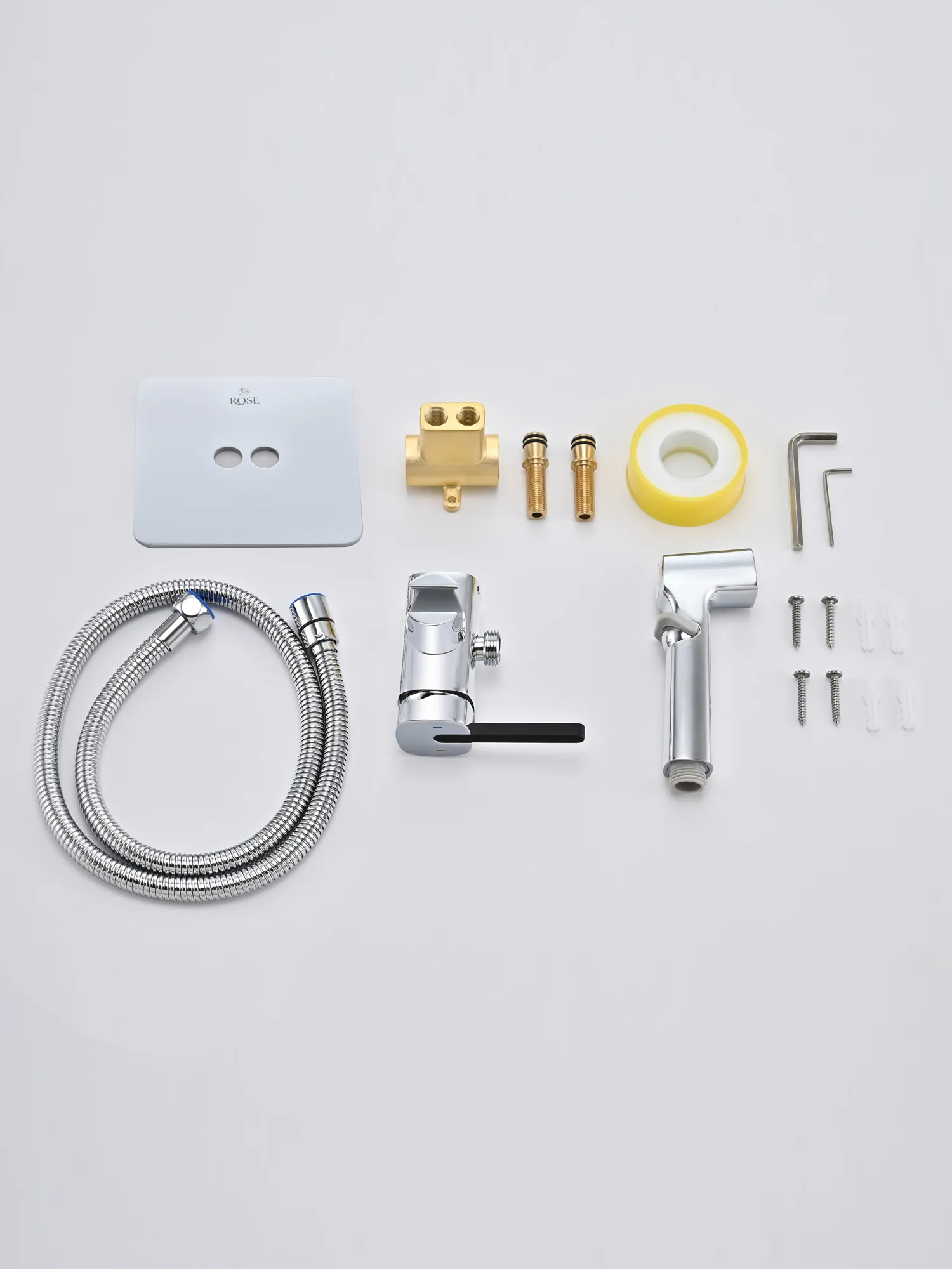 Гигиенический душ со смесителем Rose R245, хром