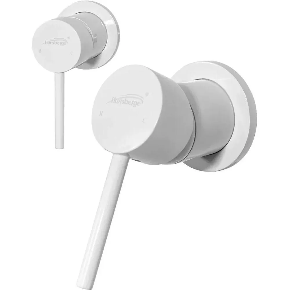 Смеситель для раковины встраиваемый Hansberge H211WW, белый