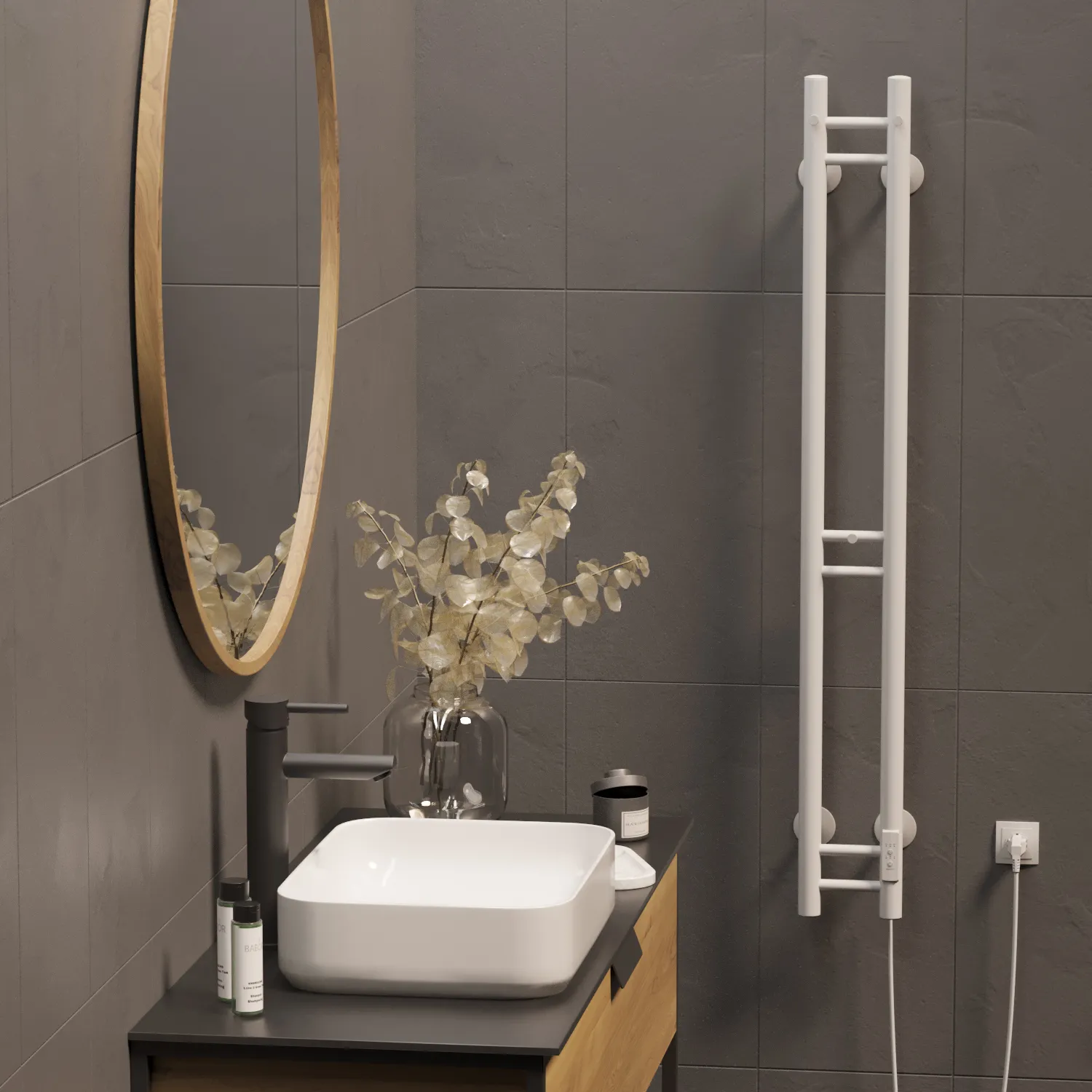 Полотенцесушитель MIXLINE MOON WHITE 120/10 (таймер,103 Вт) электрический БЕЛЫЙ (556250)