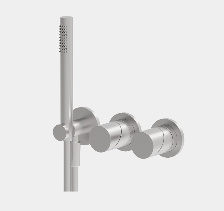 Смеситель для душа Fima Carlo Frattini Slide, на 2 потребителя, хром черный брашированный (F5819WX8CS)