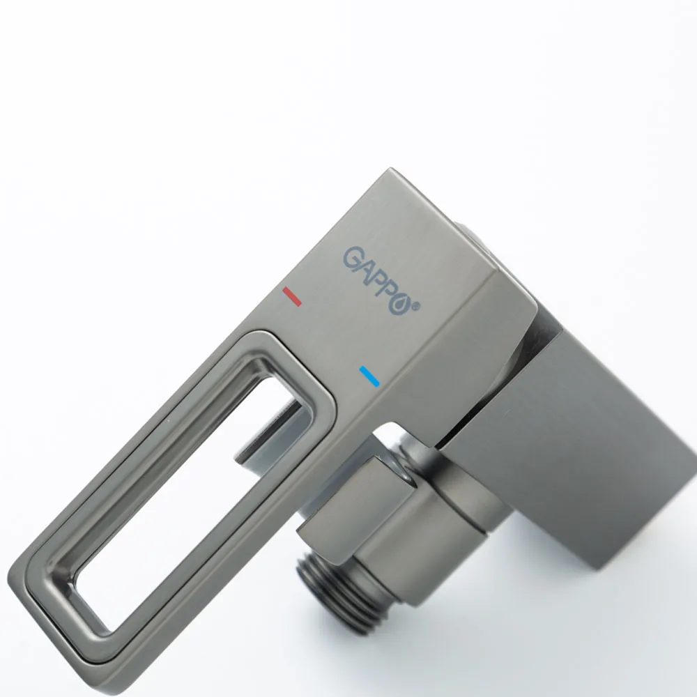 Гигиенический душ со смесителем GAPPO G7217-19, оружейная сталь
